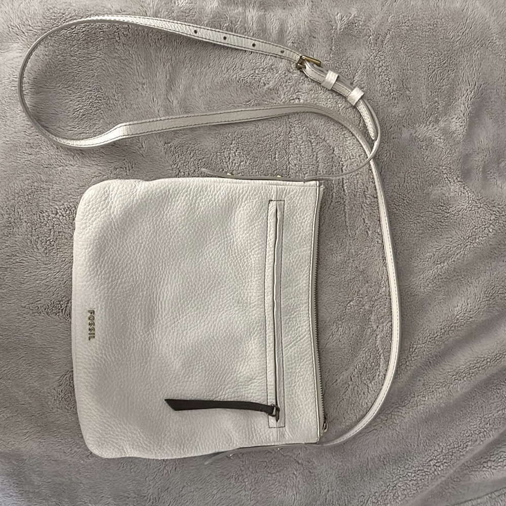 Fossil, Crossbody and Wallet, white leather